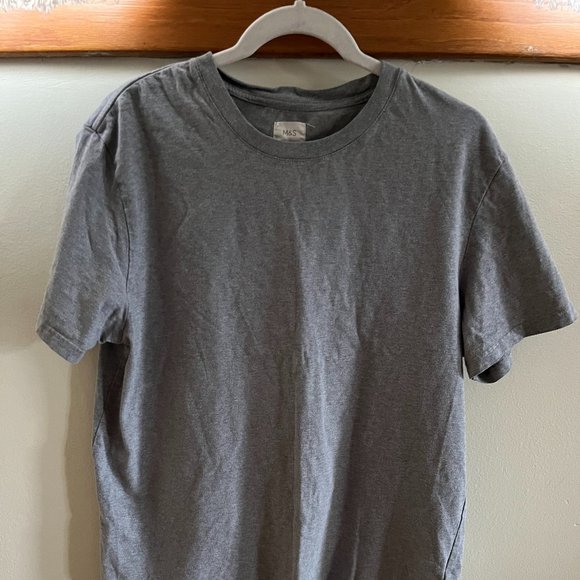 Marks & Spencer Grey Men's Tee - Picture 1 of 5